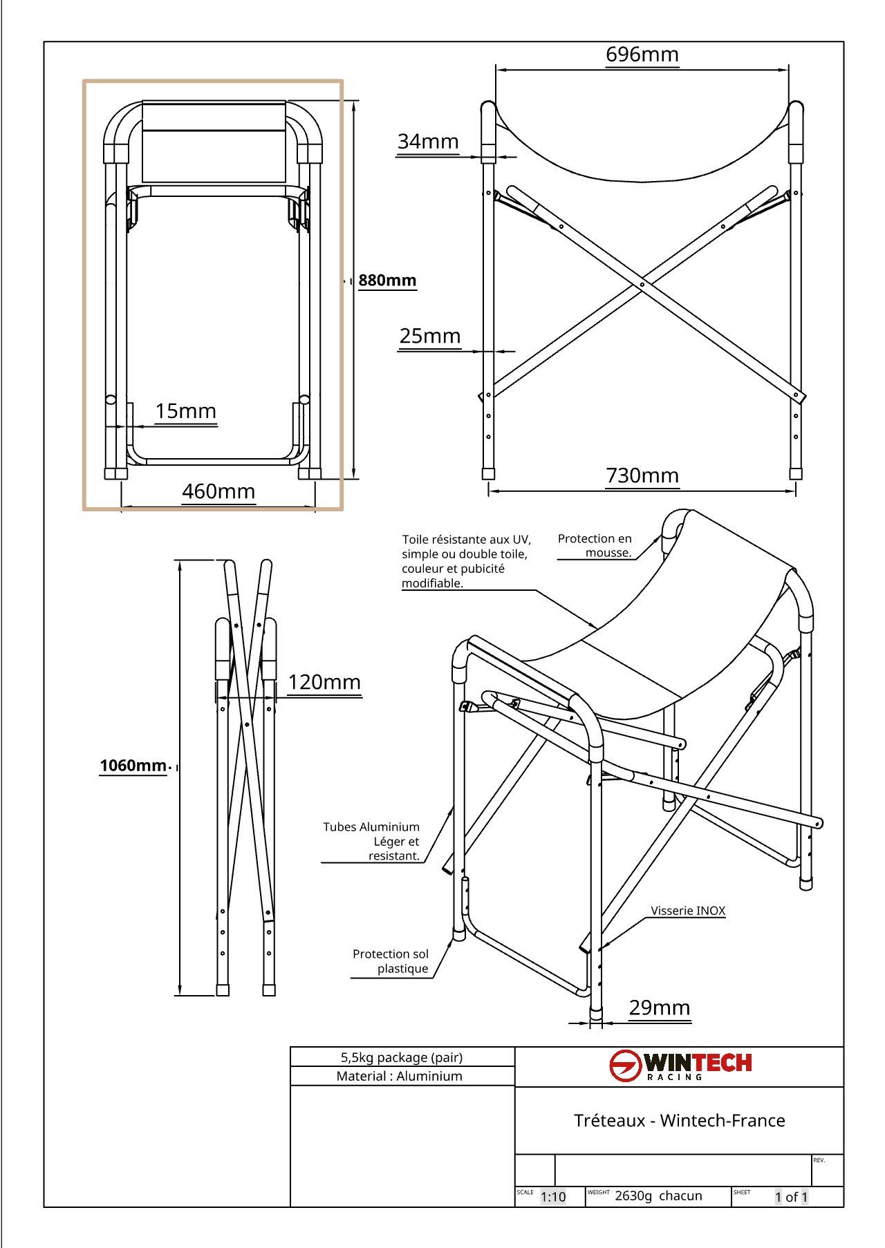 Tréteaux WinTech grands